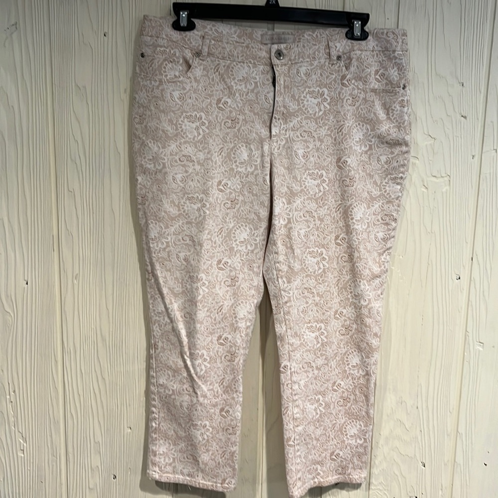 Laura Ashley Crop Pants Size 16 Five Pocket